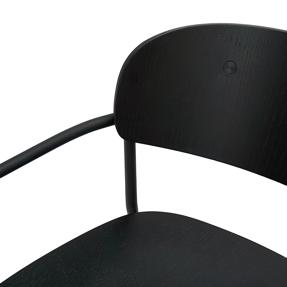 Стул с подлокотниками Bergenson Bjorn Torfrid, черный