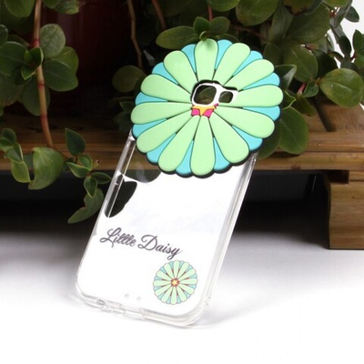 Силиконовый чехол "Цветы" для Samsung Galaxy A7 (2017), 009871