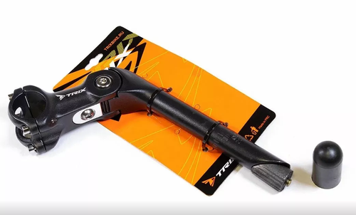 Вынос руля TRIX, алюминиевый кованый, для резьбовой вилки 1", под руль 31,8мм, четырехболтовый, h-180мм, l-120мм, регулируемый +80°, матовый черный (35)