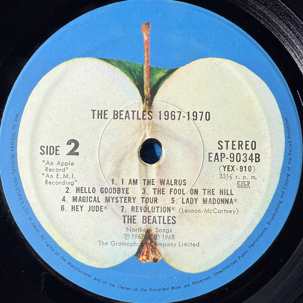 The Beatles ‎– 1967-1970 2LP (Япония 1973г.)