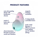 Клиторальный стимулятор Satisfyer Pixie Dust (воздушная стимуляция + вибрация) мятно-розовый