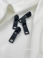 Собачка Прад.  / бегунок для молнии черная прорезиненная