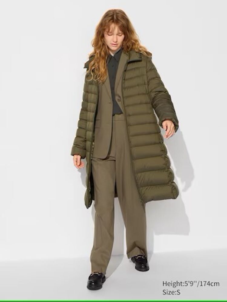 UNIQLO ЛЕГКИЙ ПУХОВИК, ОЛИВКОВЫЙ