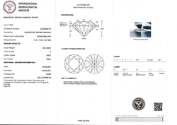 Лабораторно-выращенный бриллиант Кр-57 7.14-7.16 мм D/VVS2 1.36 ct