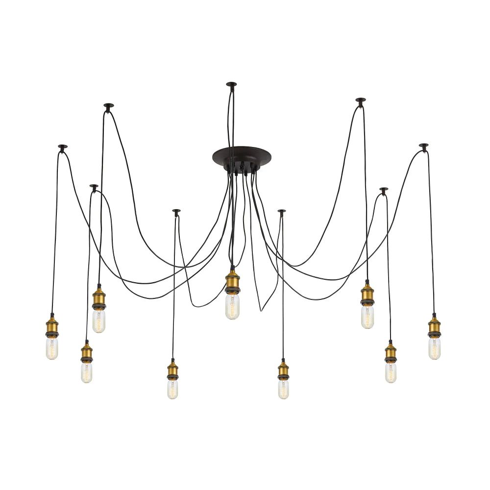 Citilux Эдисон CL451091 Люстра паук Венге Бронза