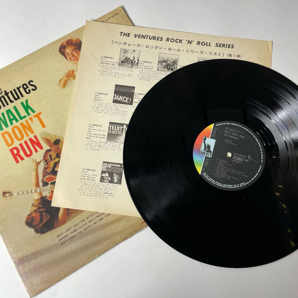 Винтажная виниловая пластинка LP The Ventures Walk Don't Run (Japan 1973) (No Obi) The Switch