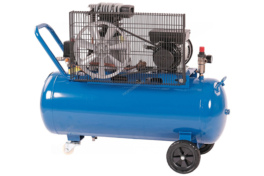 NORDBERG (NCE100/480) Компрессор поршневой с ременной передачей 220 В, ресивер 100 л, 446 л/мин