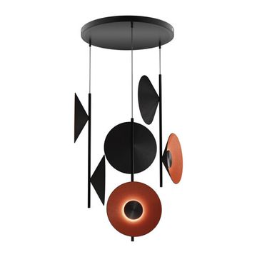 Светильник подвесной LED 9*2W 3000K SL3003.403.09 чёрный/оранжевый Sentito ST-Luce