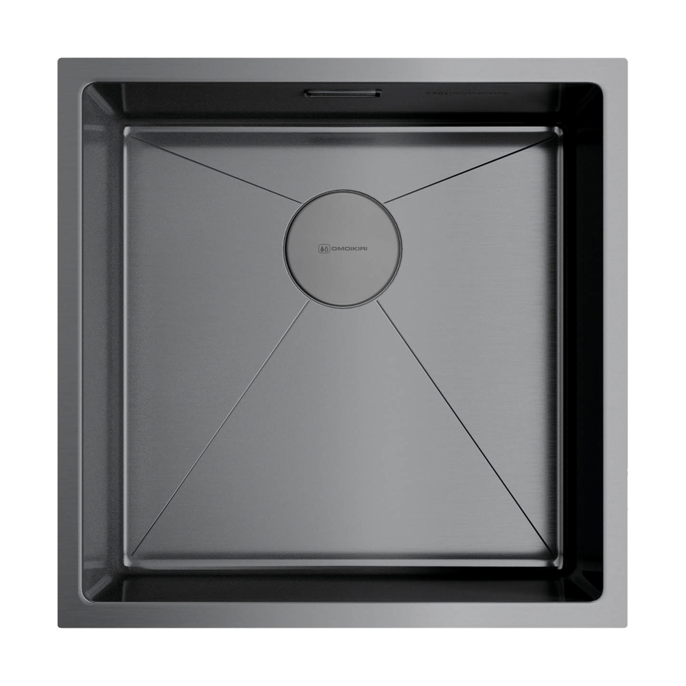 Мойка Omoikiri Taki 44-U/IF-GM нерж. сталь | Вороненая сталь