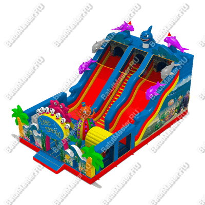 Коммерческий батут «В гостях у дельфинов 3», 10*5*5 м