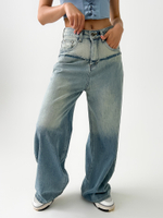 Джинсы Ofil 3326 широкие рваный стиль с градиентом