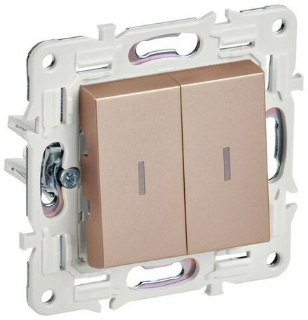 Выключатель 2-кл. SKANDY 10А SK-V09Sa с индикацией песочн. IEK SK-V20-1-10-K98