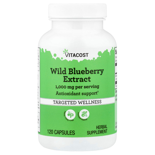 Vitacost, Wild Blueberry Extract, 120 Capsules (500 mg per Capsule)