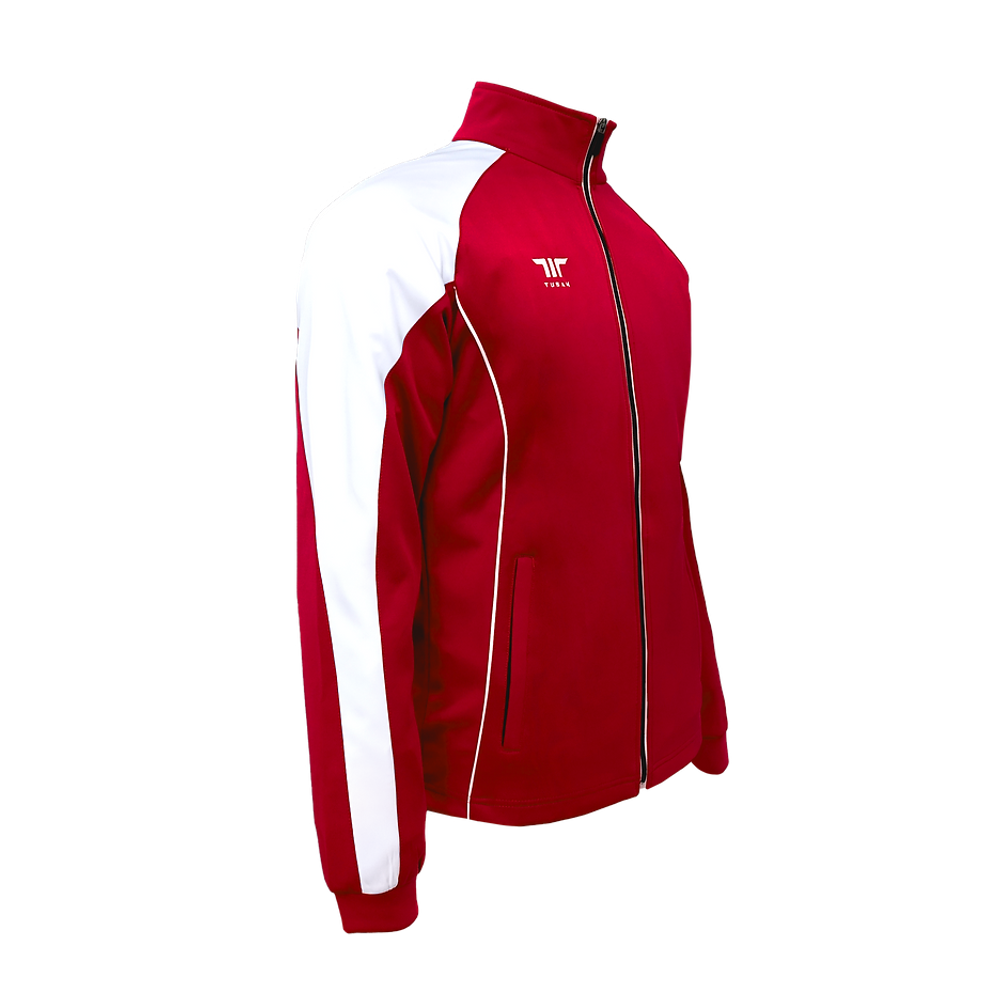 Куртка для спортивного костюма Tusah Warm Up красно-белая