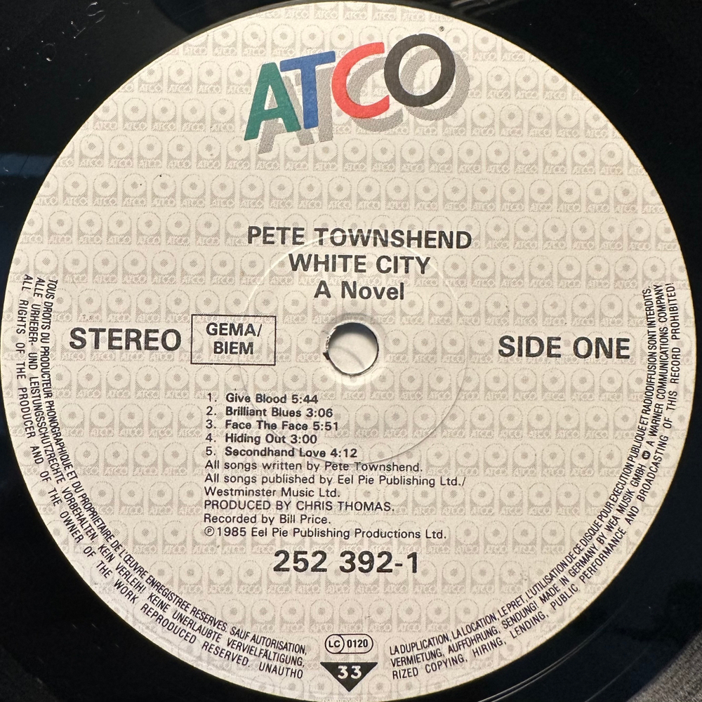 Pete Townshend - White City (Германия 1985г.)