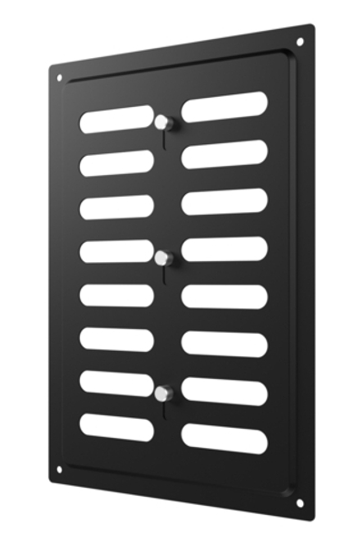 Решетка вентиляционная MER регулируемая 170х240 окраш.сталь Black ERA