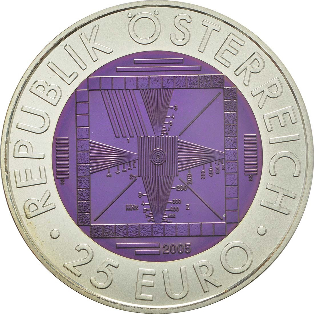 АВСТРИЯ, 2005, 25 ЕВРО [БИМЕТАЛЛ: СЕРЕБРО + НИОБИЙ]