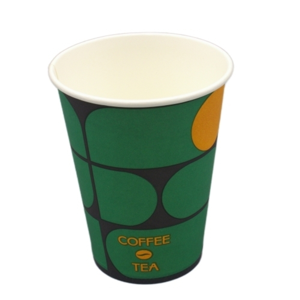 Стаканы бумажные однослойные 400/473 мл "Кофе-чай" SP16 (50/1000 шт)