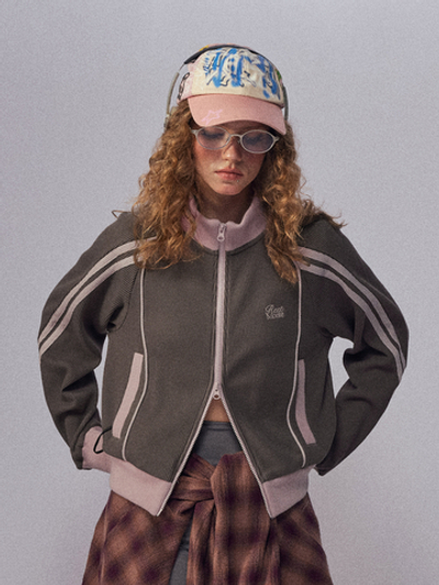 Олимпийка Nothomme Monterest Vintage Sport-Style Waffle Zip-Up Jacket