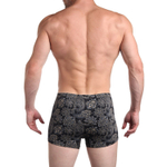 Мужские трусы-боксеры с цветочным принтом (Размер: XXL) (Цвет: черный)