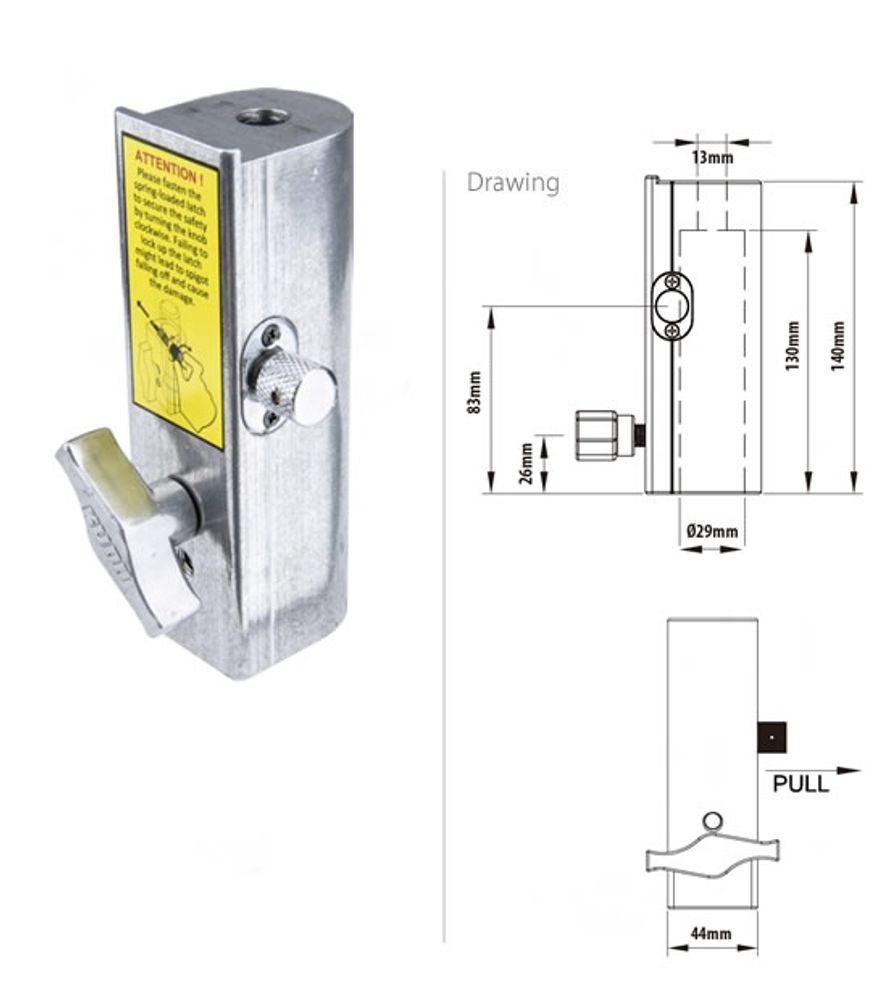 KUPO KS-089 Universal TV quick receiver, silver. Адаптер