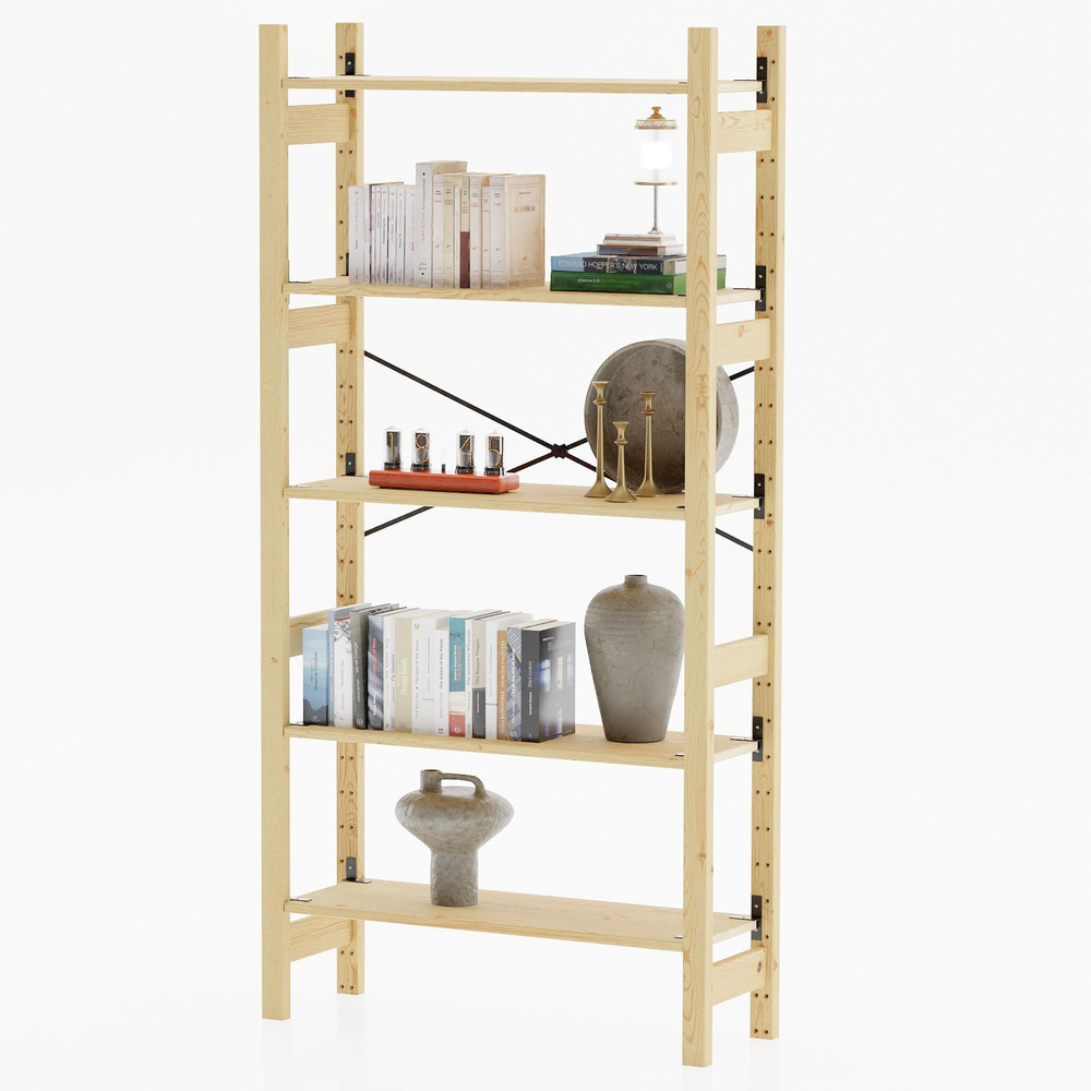 Полка для стеллажа Ивар 83х30 см, массив сосны