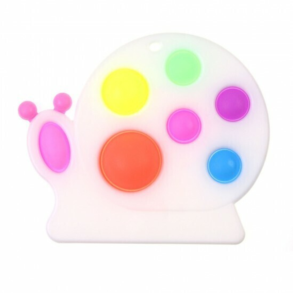 Игрушка антистресс Симпл Димпл Улитка, силикон, 012722 Белый