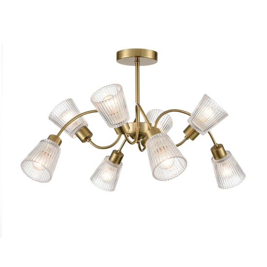 8154/8C COMFI LN26 108 медный/прозрачный, металл/стекло Потолочный светильник Е14 8*40W 220V IMANA