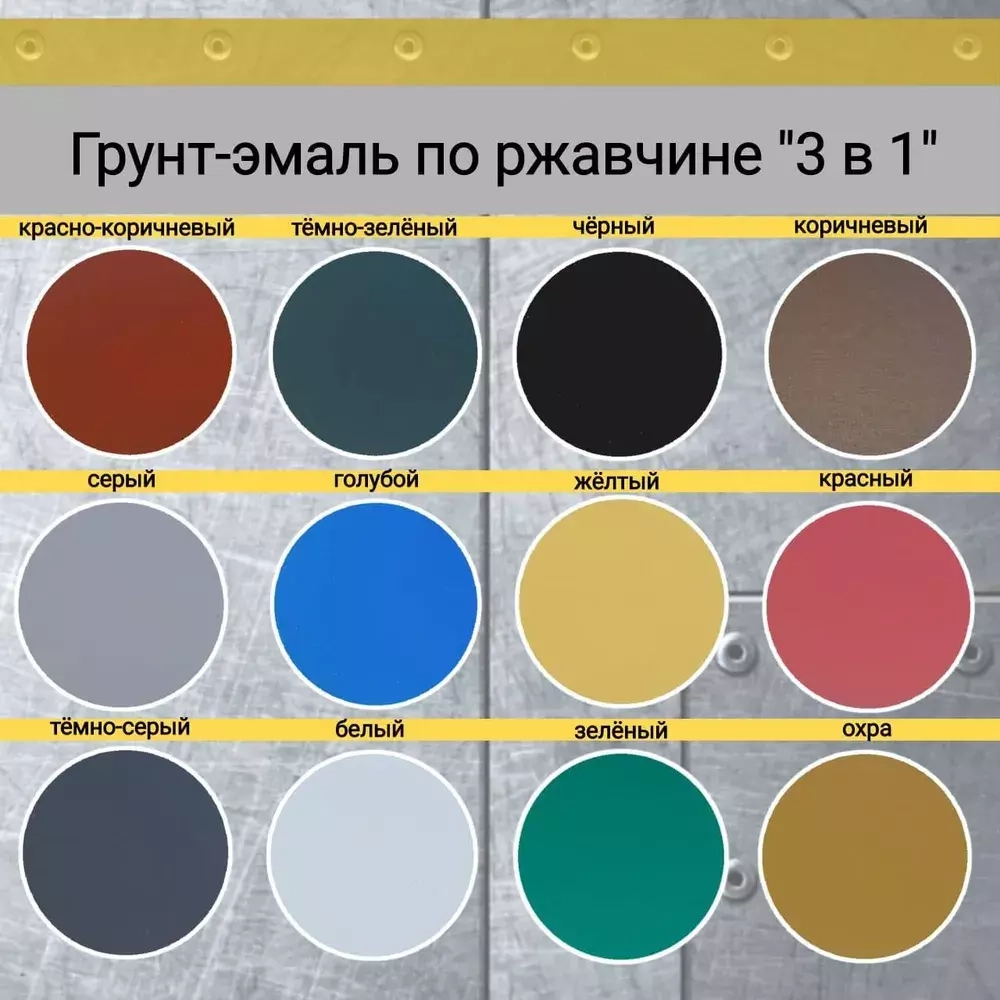Грунт-эмаль на ржавчину 3 в 1 Новбытхим коричневая
