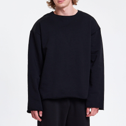 Лекало свитшот с необработанными краями унисекс oversize