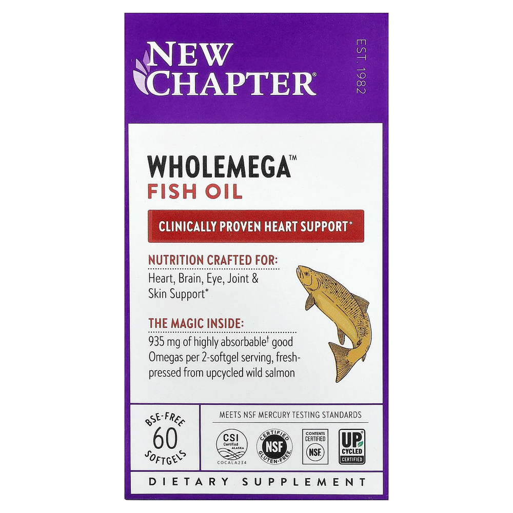 New Chapter, рыбий жир Wholemega™, 60 мягких таблеток