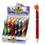 Ручка гелевая пиши-стирай Alingar, автомат, "Мячики", 0,5 мм, синяя, круглый, цветной, пластиковый корпус, карт. уп.