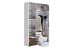 Шкаф трехдверный "Зефир" 109.02, (Белое дерево/Белый (эмаль))