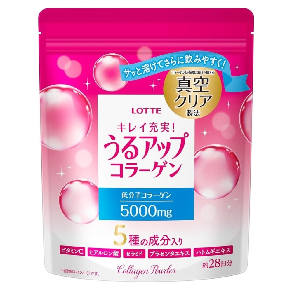 LOTTE Collagen - порошковый коллаген с гиалуроновой кислотой и витамином С