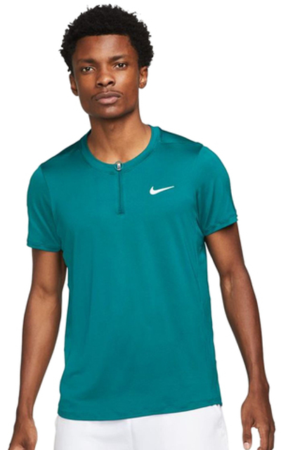 Мужское теннисное поло Nike Men's Court Dri-Fit Advantage Polo - bright spruce/white