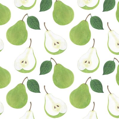 Груши акварель