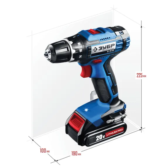 Аккумуляторный шуруповерт "ЗУБР" DL-20 A5