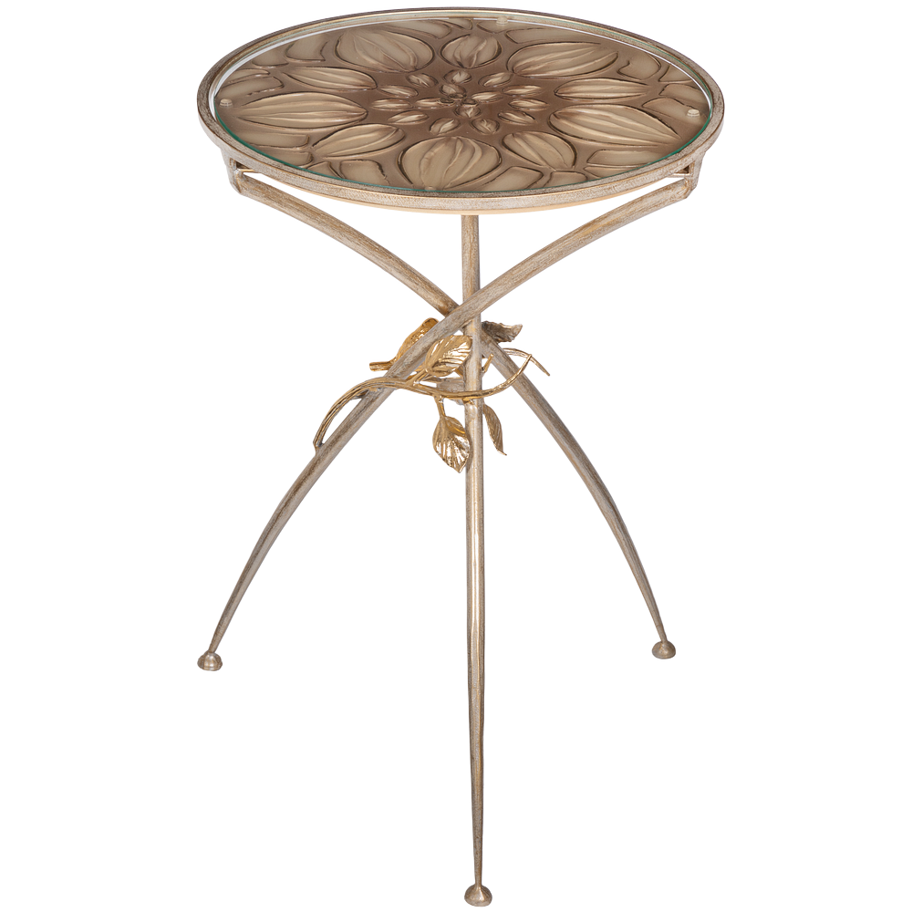 Столик декоративный Зарнички Санфлауэр Айвори Мраморное золото