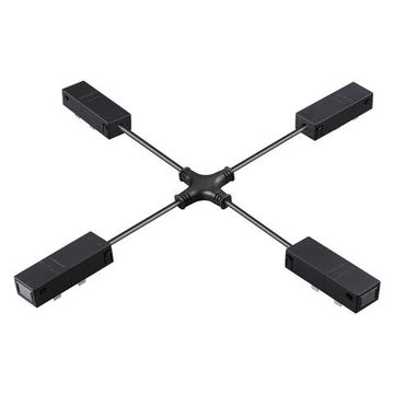 135315 PORT NT25 206 черный Гибкий токопроводящий соединитель "X" IP20 90-240V VECTOR