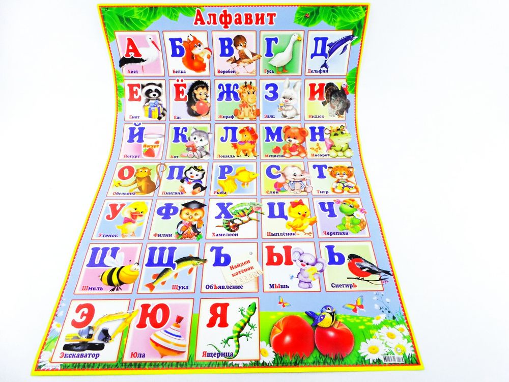 Плакат А2 Алфавит русский  МИР ОТКРЫТОК (0-02-177А)