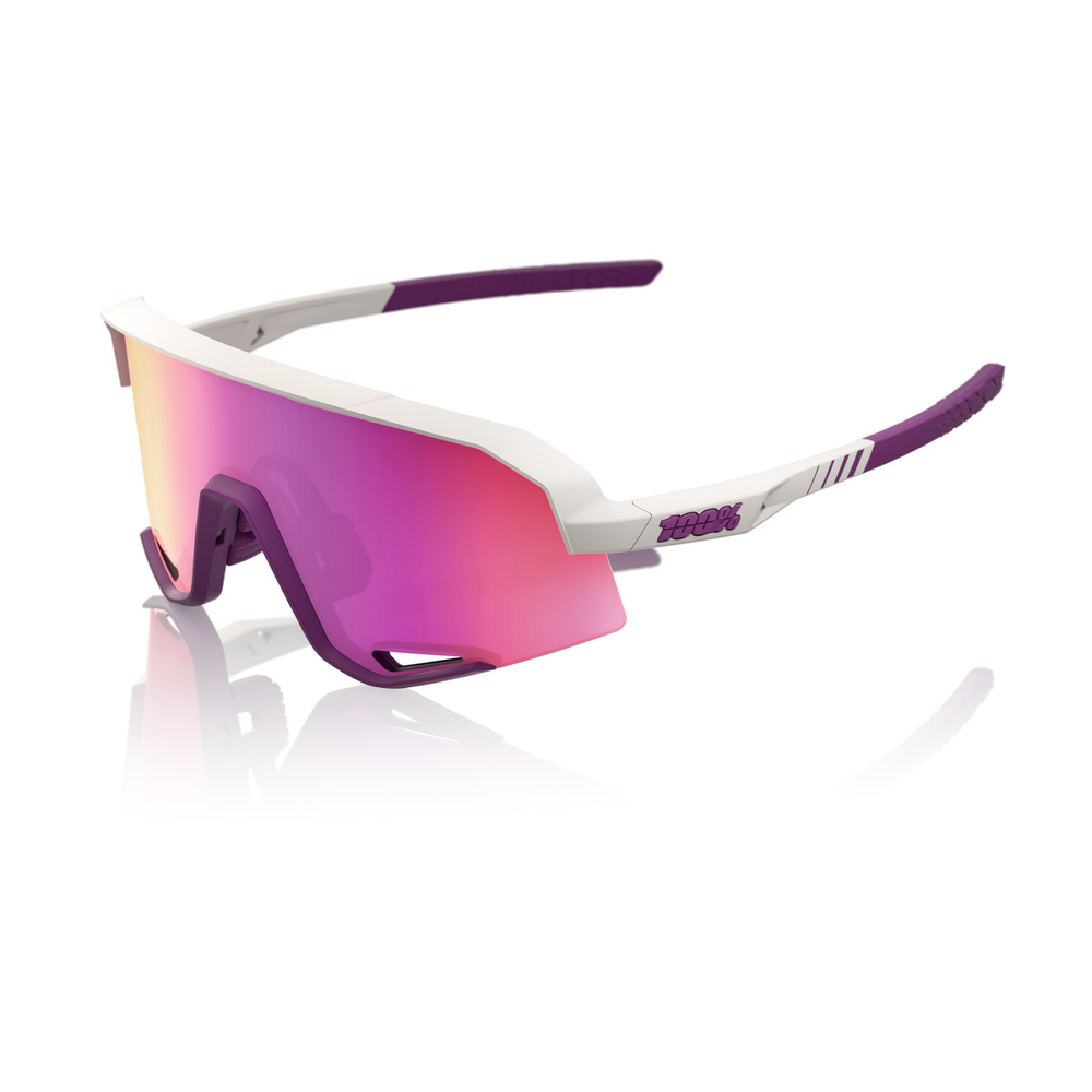 Спортивные очки 100% SLENDALE Matte Chalk - Purple Mirror Lens