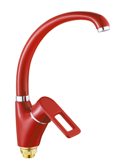 5930-5 Смеситель для кухни РОТАТО (красный)