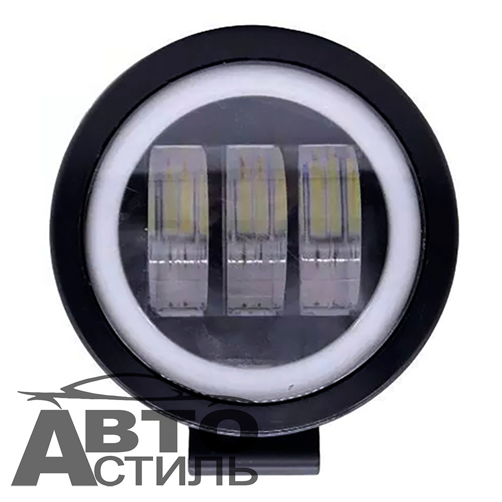 Прожектор LED-СТГ -круг 30W (90*55*60) 3Lens +ДХО бл/дальн шт (LED-9798-30w-RING-ROUND) NTS