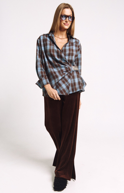 Брюки бархатные 1234 корица