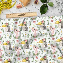 Ткань муслин акварельные попугаи