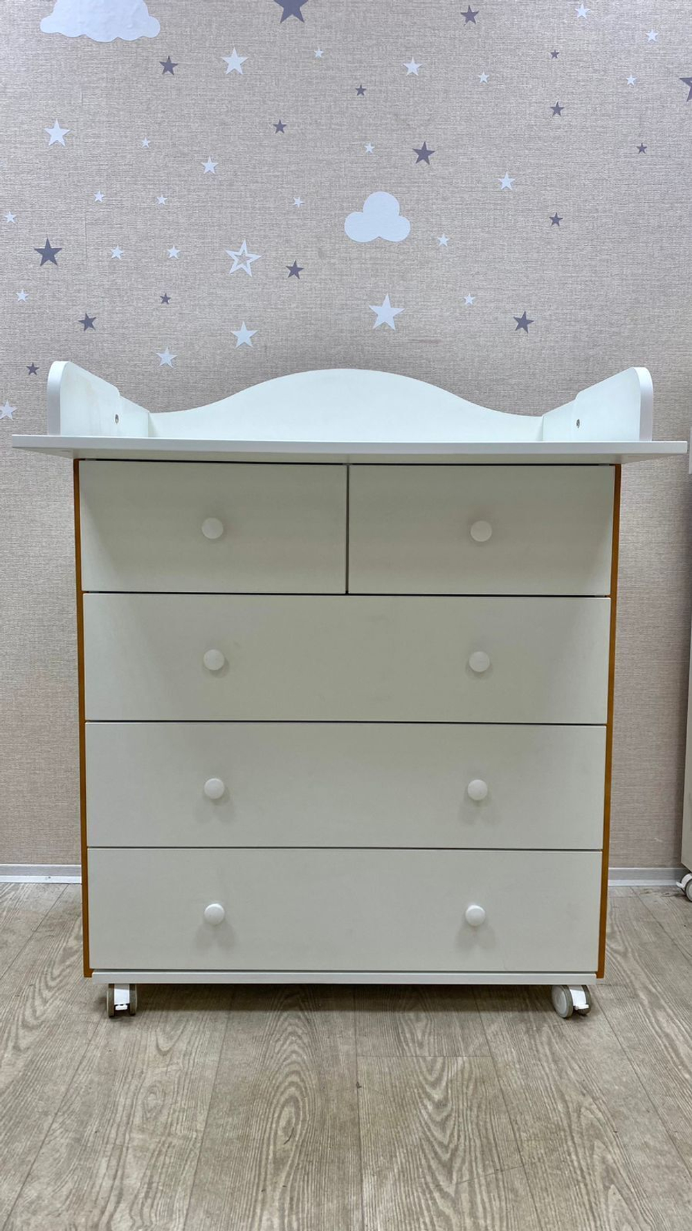 Пеленальный комод Incanto Nuvola Lux 800/5 (откидной столик) цвет белый/бук