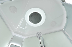 Душевая кабина AvaCan (АваКан) EM5811LLED с высоким поддоном, с ГМ, с электрикой и LED освещением, 110х80х220