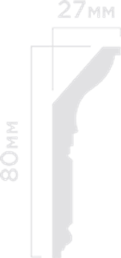 Карниз HiWood, 80x27 мм
