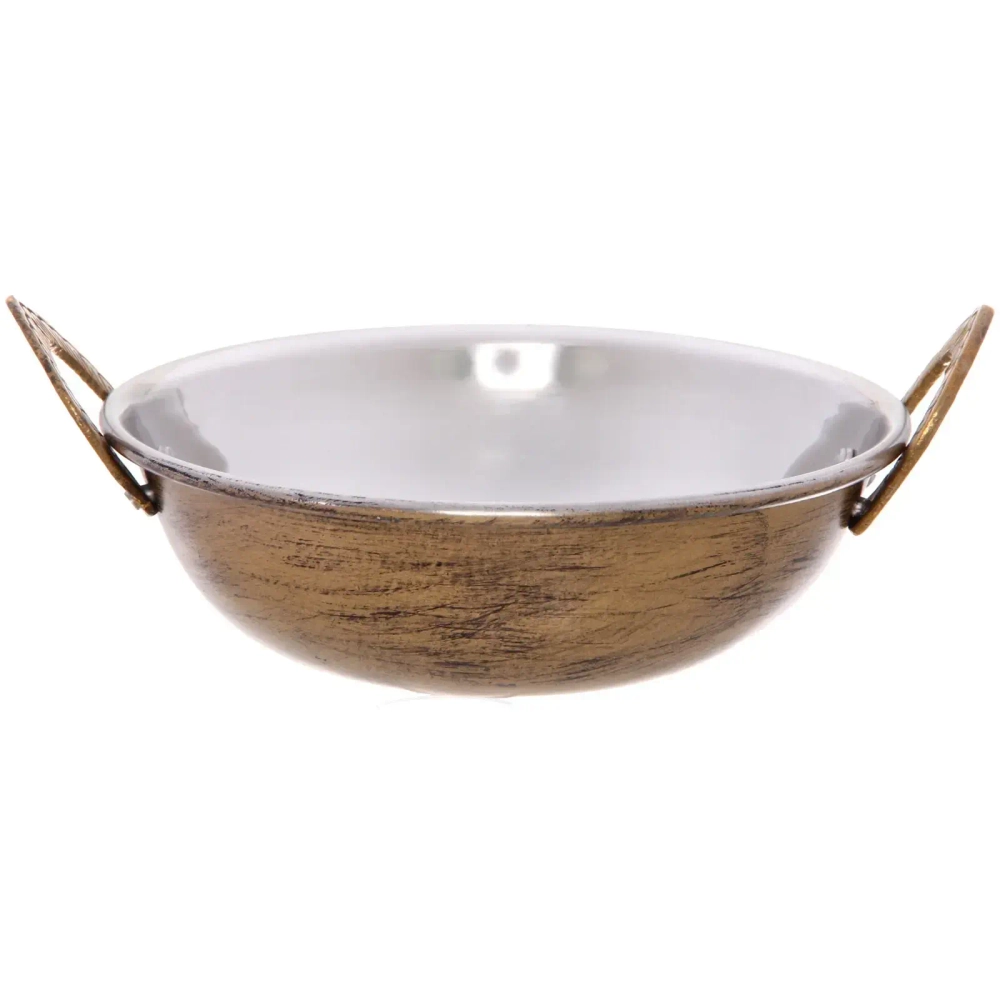 Сковорода Кадхай из нержавеющей стали 14см цвет Антик