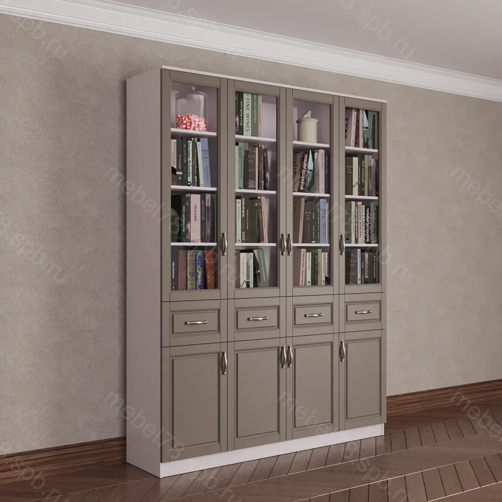 Шкаф книжный 4/5 (мадес)